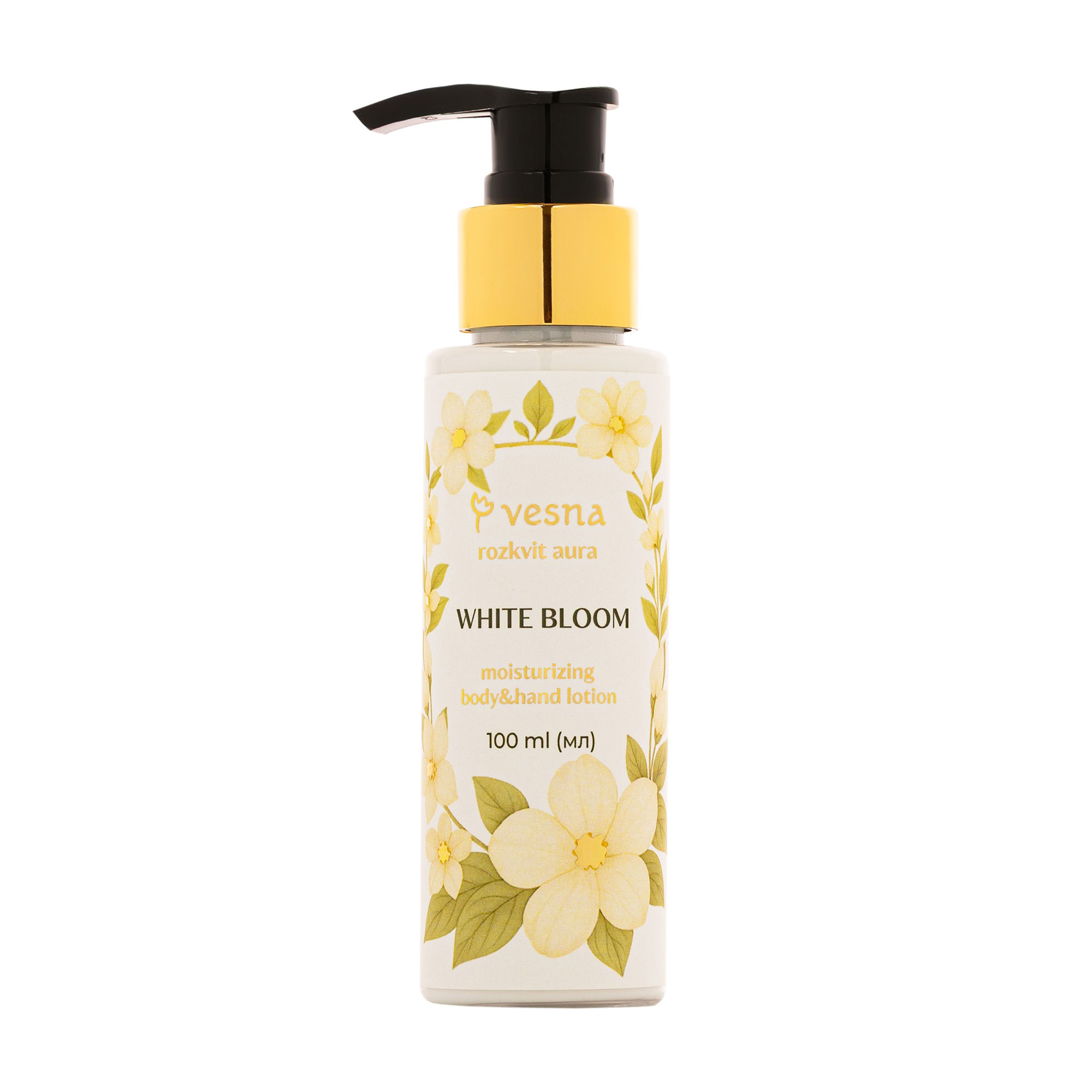 Зволожувальний лосьйон для тіла та рук Vesna Rozkvit Aura White Bloom Moisturizing Body &amp; Hand Lotion, 100 мл